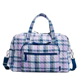 Vera Bradley "Amethyst Plaid" Weekender Travel Bag; NWT; Purple; Pastel